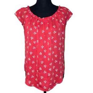 LC Lauren Conrad Pleated Peasant Top